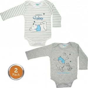 2 Body Winnie The Pooh Caldo Cotone Grigio e Bianco