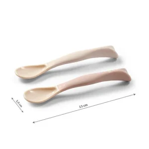 2 cucchiaini  Babyono beige e Rosa 6m+