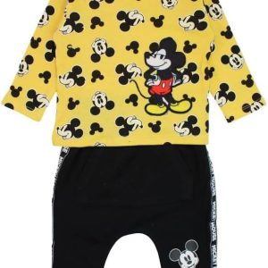 Set Cotone Mickey Giallo e nero